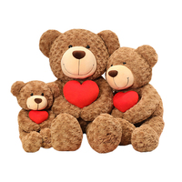 Ours géant en peluche super doux jouet en coton tissu avec remplissage en coton PP cadeaux de promotion de coeur d'amour