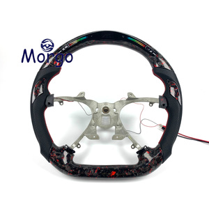 Volante Deportivo Personalizado de Fibra de Carbono Forjado con LED de RPM y Cuero Perforado para <span class=keywords><strong>Chevrolet</strong></span> Corvette C5 - Product Image 1