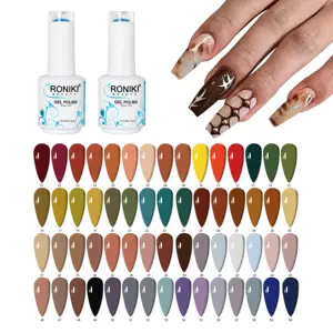 RONIKI garrafas de gel de 15ml personalizadas de marca própria 3000 esmaltes de cor pura verniz semipermanentes UV esmalte para unhas