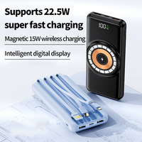 Ultradünne Magnetische Kabellose 20W Schnell-Ladegerät Powerbank mit Solar-LED-Anzeige Individuelles Logo 20000mAh