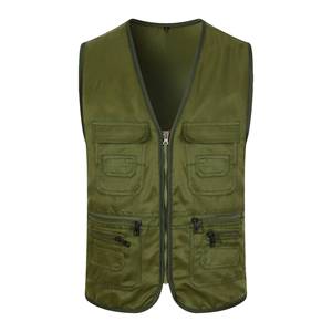 Multi Pocket Vest Workwear Polyester Fiber Solid Color Thin Vest For Work Use VM016 - Product Image 1