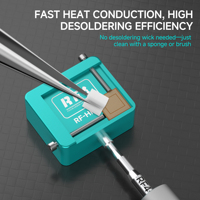 Support de nettoyage de puces RF4 HP02 à double trou avec pince réglable pour le nettoyage de puces, le retrait de soudure, la réparation de circuits intégrés et la soudure de câbles flexibles