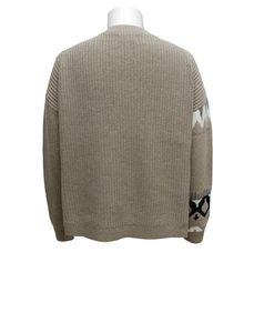เสื้อสเวตเตอร์ถักคอกลมลายเรขาคณิตสำหรับผู้หญิงแขนยาวแบบลำลอง - Product Image 2