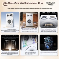Lave-linge à tambour Mijia à trois compartiments 14 kg Blanc Cristal de Glace Grande Capacité Triple Bac Entièrement Automatique