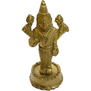 Estatua de Latón de Lord Vishnu Venkateswara Balaji de PARIJAT HANDICRAFT, Arte Decorativo, Ecológico, para Decoración de Bodas, Hogar, Templo, Artículo de Pooja - Product Image 1