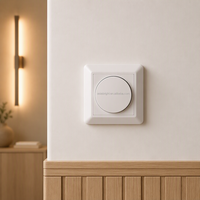 Bouton de commande rotatif à LED avec variateur de luminosité, contrôleur d'éclairage mural réglable pour la maison et le bureau