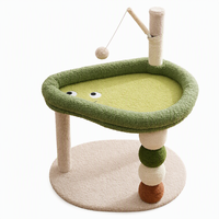Arbre à chat en forme d'avocat en gros avec balles en sisal, tour de jeu en peluche pour chat, jouet interactif pour chats