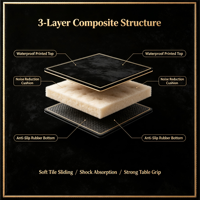 Tapis de table de mahjong design NMJL Standard 80*80CM |   Absorption des chocs, résistant aux taches, base en caoutchouc antidérapante