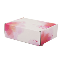 Individuelles Logo 10 × 10 × 5 Papierboxen luxuriöses Design rosa Versandtasche Versandkarton für Kleidung