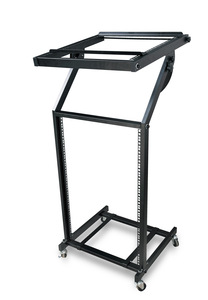 Soporte de consola mezcladora piso DJ soporte de consola mezcladora estante de gabinete con polea soporte de micrófono inalámbrico móvil - Product Image 3