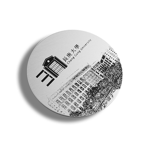 ที่รองแก้วสแตนเลสทรงกลมพกพา สกรีนโลโก้ได้ สำหรับเครื่องดื่ม - Product Image 1