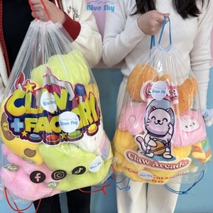 Bán hàng nóng đồ chơi sang trọng búp bê trong suốt Ba lô túi nhựa chất lượng cao trong suốt Claw dây kéo Ba lô - Product Image 1