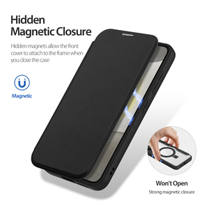 Card pack magnetic <b>phone</b> case suitable for Samsung S24 Plus/S25 Plus <b>phone</b> case with bracket, business flip cover leather case - Product Image 3