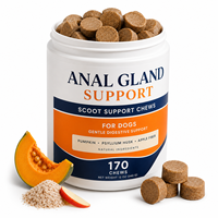 Soutien des glandes anales du chien : Friandises à mâcher molles à la fibre de citrouille et aux probiotiques pour la santé digestive des animaux de compagnie – Marque privée OEM