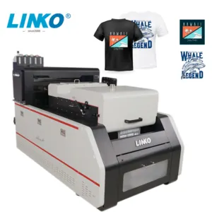 LINKO professional film jet machine digital inkjet dtf printer 30 cm XP600 print head ALL IN ONE dtf print printing machine