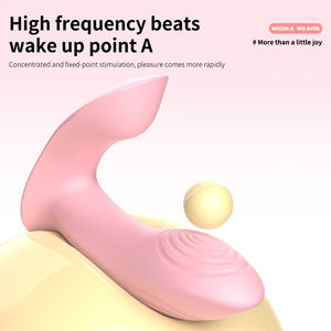 Ferngesteuerter Tragbarer <span class=keywords><strong>Vibrator</strong></span> Masturbator Dildo mit Klopf-Funktion für Orgasmus, USB-Aufladbar, IPX5 Wasserdicht, 10 Frequenzen für Frauen - Product Image 2