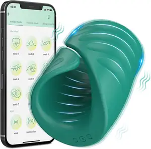 Alat latihan penis silikon latihan aplikasi baru produk dewasa alat latihan masturbasi penis pijat getaran 10 frekuensi