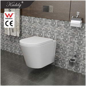 Precio directo de fábrica, inodoro suspendido montado en la pared de una pieza, tazón de cerámica blanca, marca de agua sin montura, inodoro colgado en la pared para Baño - Product Image 2
