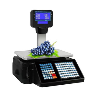 Balance de pesage Veidt 30 kg TM-A20 avec imprimante d'étiquettes codes-barres, balance calculatrice de prix pour caisse de magasin de détail TM-A20 30k - Product Image 5