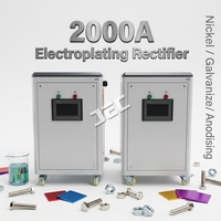 Alimentation électrique pour placage au nickel 2000 ampères, galvanisation, anodisation, électrolyse, redresseur, provenant de Chine
