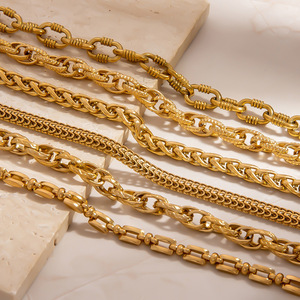 Pulsera de Acero Inoxidable Chapada en Oro de 18K, Estilo Hip Hop Punk, Joyería Unisex, Regalo, Diseño Geométrico, Pulsera de Cadena de Aleación de Zinc - Product Image 1