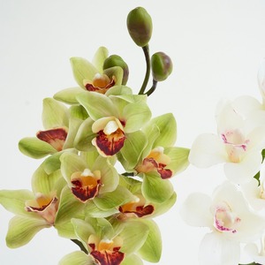 Meilleur <span class=keywords><strong>Prix</strong></span> – <span class=keywords><strong>Orchidée</strong></span> <span class=keywords><strong>Cymbidium</strong></span> Artificielle en Soie, Simulation, Tête Unique, Grande Fleur à 8 Têtes pour Décoration Maison, Mariage, Fête - Product Image 3