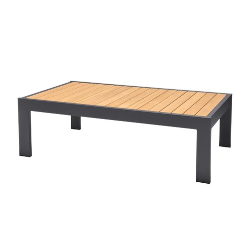 Garden patio furniture outdoor metal table aluminum table with wood top
