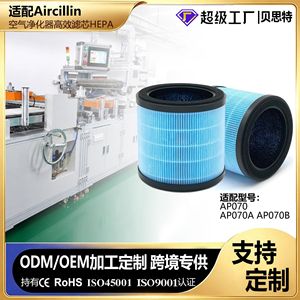 ไส้กรองเครื่องฟอกอากาศที่ดีที่สุด H13 H12 H11 True Hepa คาร์บอนกัมมันต์ สำหรับ Aircillin AP070 AP0801 AP1501 - Product Image 4