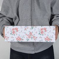 Boîte cadeau en papier kraft personnalisée, imprimé floral, emballage pliable avec fermeture magnétique pour parfum, bougie, artisanat