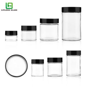 Bouteille de capsule de vitamine de sécurité pour enfants anti-odeur 3.5g paquet CRC 1 2 2.5 3 4 8oz bocal en verre résistant à la bouche large avec couvercles - Product Image 1