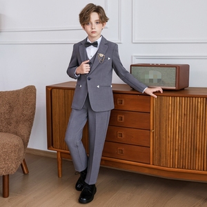 Completo da bambino in stile inglese, abito da gentiluomo per esibizioni di pianoforte e presentazioni orali - Product Image 4
