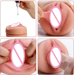 Coño de bolsillo realista Manual 3D Vagina Stroker mejora el bienestar Personal linterna diseño taza masturbación para hombres - Product Image 3