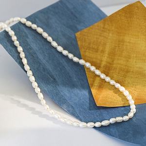 قلادة لؤلؤ المياه العذبة الراقية قلادة لؤلؤة الزنمة الفردية للنساء الصيف نمط - Product Image 3