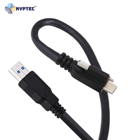 Cable USB 3.0 para Visión Artificial, Macho Tipo A a Macho Tipo C con Conector de Rosca para Cámara Industrial, Datos de Alta Velocidad