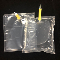 Personnalisé 500ml 1L transparent sac en boîte liquide gel désinfectant pour les mains savon recharge pochette