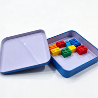 Emballage personnalisé en boîte métallique colorée pour jeu de cartes familial, boîte en métal pour jeu de société