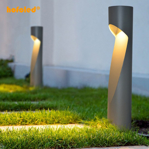 Lampada da <span class=keywords><strong>Giardino</strong></span> Cilindrica in Alluminio Hofoled, Luce a Pilastro Impermeabile, Lampada Decorativa per Esterni, Illuminazione LED per Prato - Product Image 1