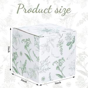 Boîtes cadeaux en papier vert à motifs floraux, style chinoiserie, petites boîtes en papier à fleurs, sacs de fête en papier vert et blanc avec hortensias pour mariage et anniversaire - Product Image 2