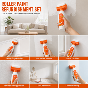 ชุดลูกกลิ้งทาสีสำหรับตกแต่งผนังแบบ DIY แห้งเร็ว ให้ผิวผนังเรียบเนียน - Product Image 6