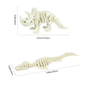 NOVA PRINT 3D Figurina di Scheletro di Dinosauro Articolato Stampata in 3D, Giocattolo Educativo Flessibile e Movibile, Decorazione da Scrivania - Product Image 6