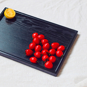 ถาดไม้สีดำทรงสี่เหลี่ยมขนาด 30x20 ซม. ดีไซน์ย้อนยุค สำหรับโรงแรม ร้านกาแฟ บริการชา ใช้ในบ้าน - Product Image 3
