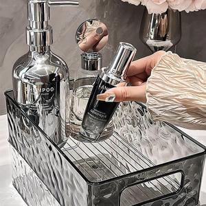 욕실 화장품 쌓을 수있는 투명 보관함 컨테이너 식료품 저장실 주최자 상자 - Product Image 2