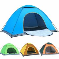 Tentes en stock pour 2/3/4 personnes, tente de voyage familiale, imperméable et coupe-vent pour le camping, tente de plein air