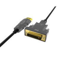 Câble à fibres optiques HDMI vers DVI personnalisé 4K de 10 pieds Câble HDTV à fibres optiques minces Câble détachable Micro-HDMI DVI pour projecteur TV PCs