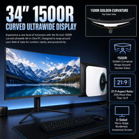 34 İnç Ultra Geniş Hepsi Bir Arada Bilgisayar 3440x1440 165Hz Intel Core I7 DDR4 SSD Windows 11 Bluetooth WiFi Tasarım ve Stüdyo Çalışmaları için