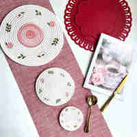 Tapis de Table Rond Tissé Ramie Napperons Antidérapant Tapis de Table à Manger Impression Créative Dessous de Verre Rond Ménage Table Assiette Tapis
