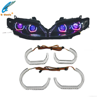 Ampoules LED pour phares de voiture B.MW Angel Eyes 12V à changement de couleur RGBW avec lumière blanche, yeux d'ange en cristal, accessoires de voiture