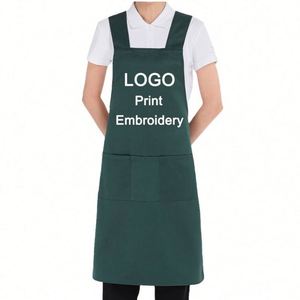 Delantal de cocina para niñas con volantes de lino, diseño Maestro Masón, para bebés, con cadenas de alimentación de vinilo y plástico. - Product Image 1