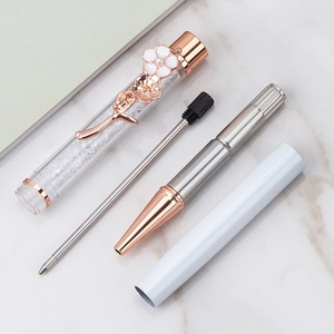 Bolígrafo Personalizado con Diseño de Flor Saruka, Bolígrafo de Cristal Brillante, Bolígrafo de <span class=keywords><strong>Oro</strong></span> Rosa con Diamantes Brillantes, Regalo de Boda Premium - Product Image 3