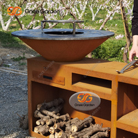 GN-BBQ Corten Bbq Grills Corten Steel BBQ Firepit Grill